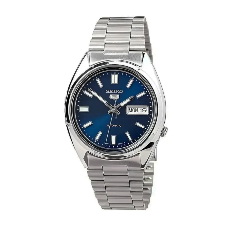 Seiko 5 Automatic Blue Dial Day Date Fashion Men's Watch- SNXS77K
